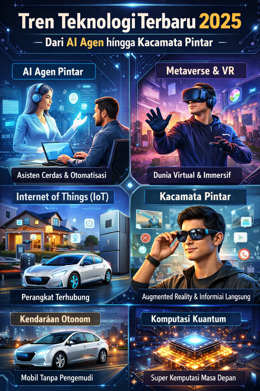 Tren Teknologi Terbaru 2025: Dari AI Agen hingga Kacamata Pintar